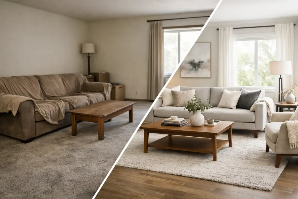 Before and After Home Staging That Sells
