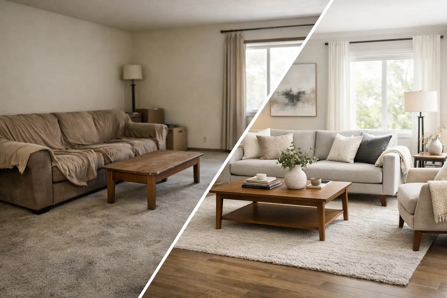 Before and After Home Staging That Sells